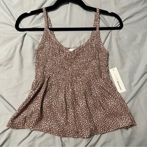 Brown cheetah print top